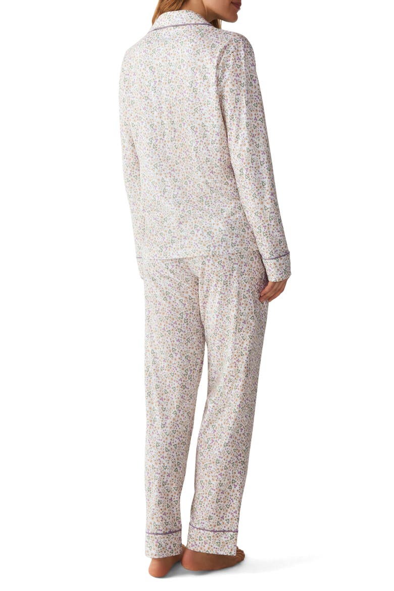 Pima Cotton Pajamas, Alternate, color, WHITE/ PURPLE/ LIGHT TAN