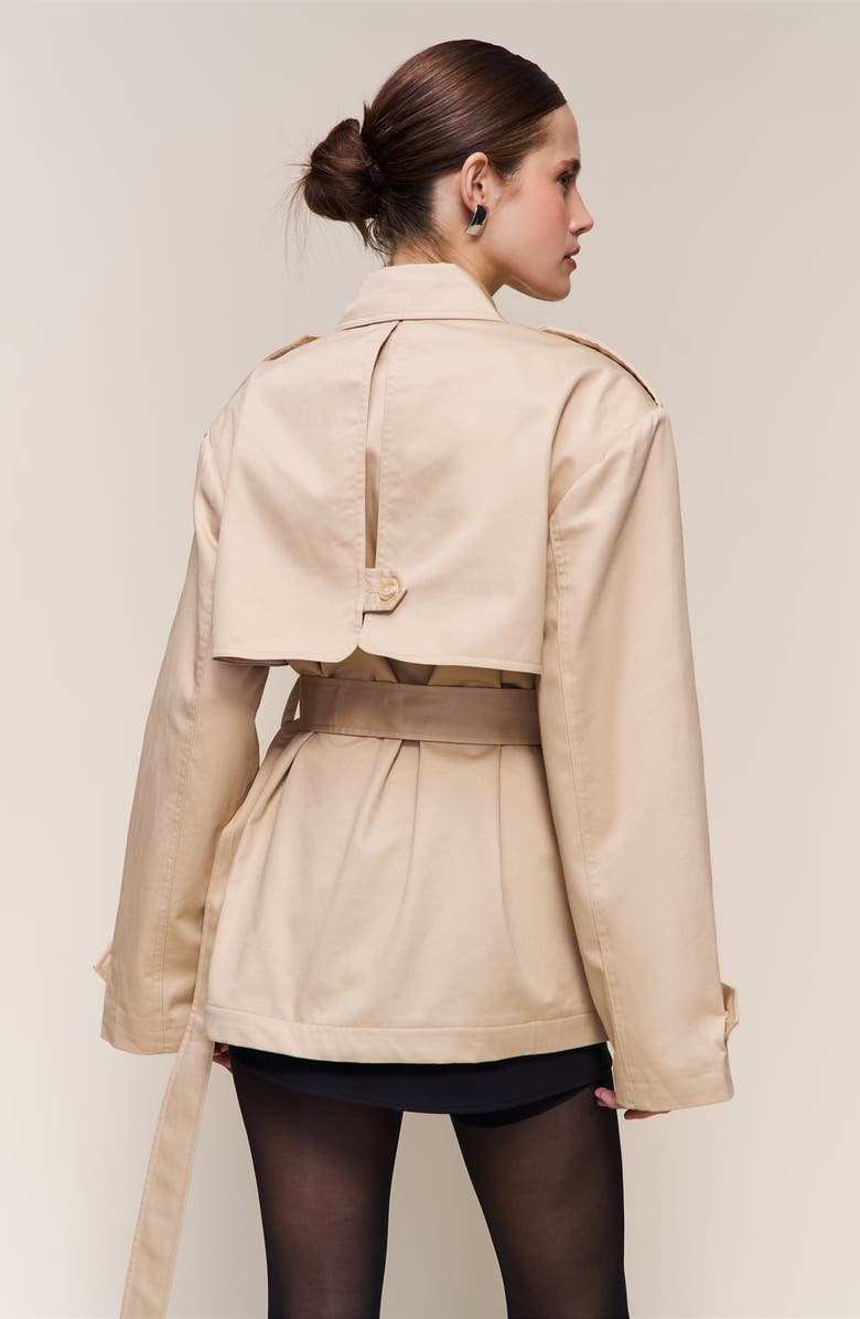 Guizio Thea Trench Coat, Alternate, color, Soft Taupe