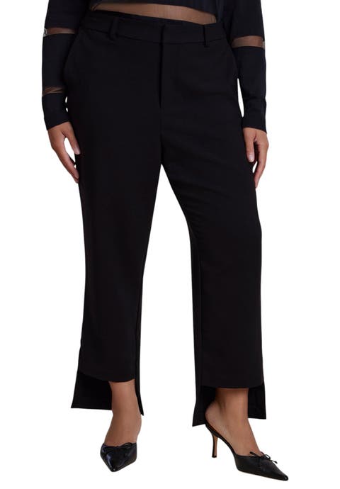 Step Hem High Waist Trouser (plus)