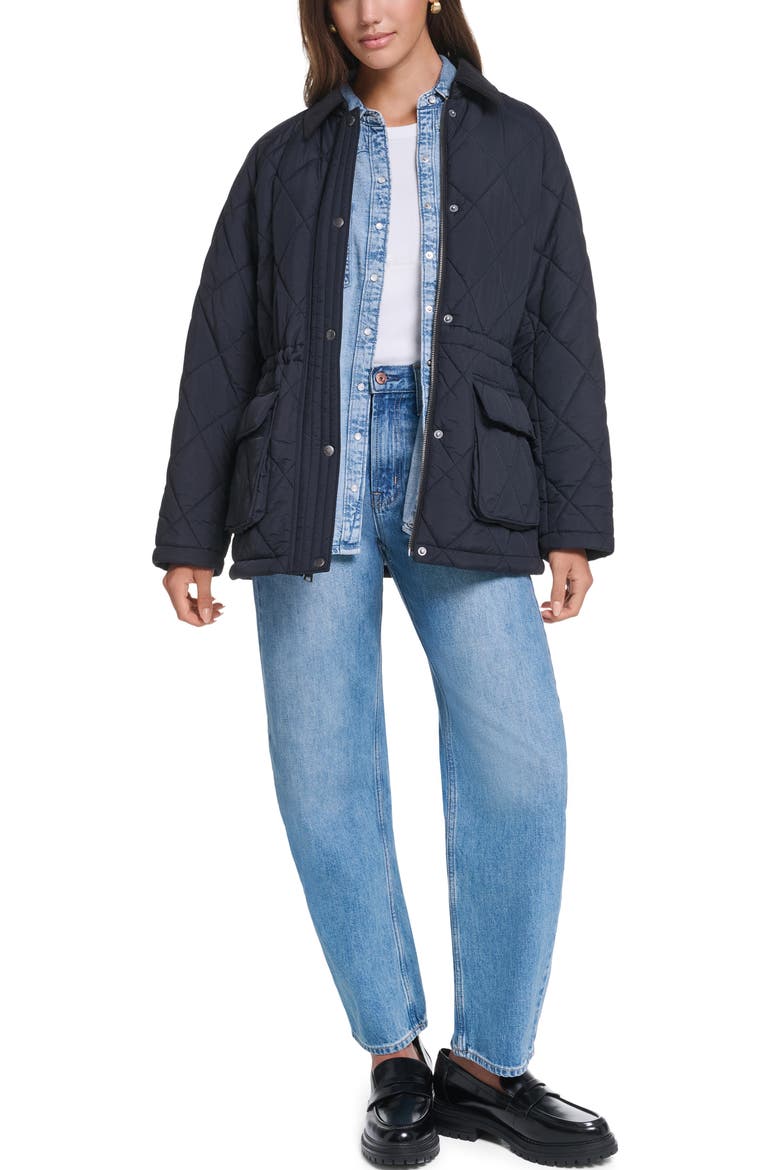Diamond Quilted Jacket, Alternate, color, BLACK