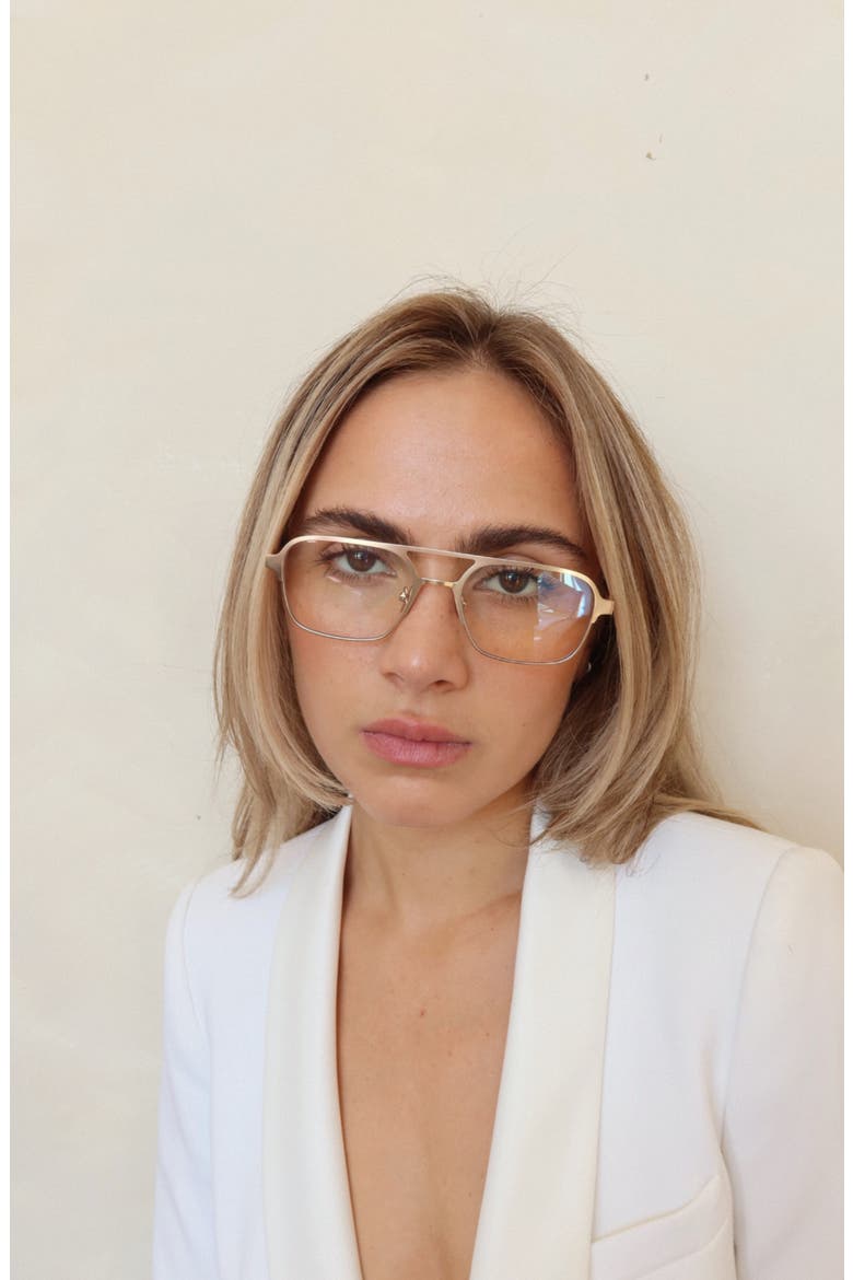 Jimmy Aviator Blue Light Eyeglasses, Alternate, color, Gold
