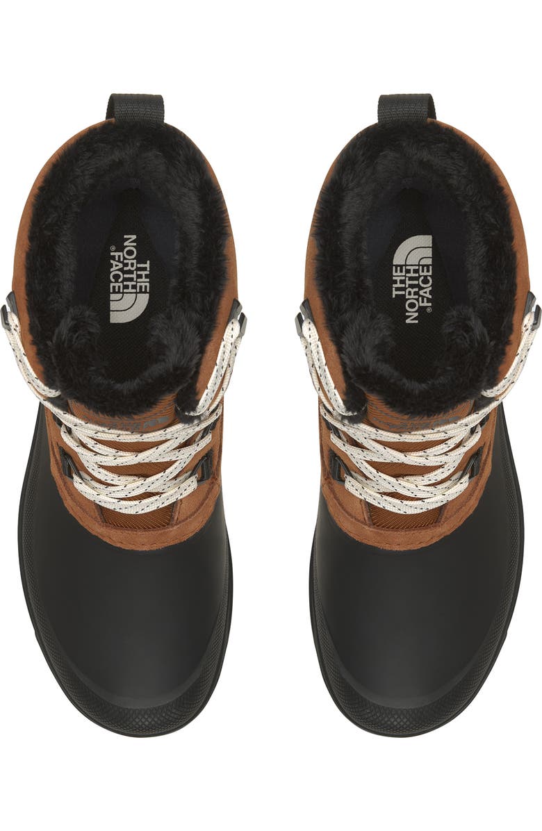 The North Face Shellista V Waterproof Insulated Short Boot, Alternate, color, Burnt Umber/ Tnf Black