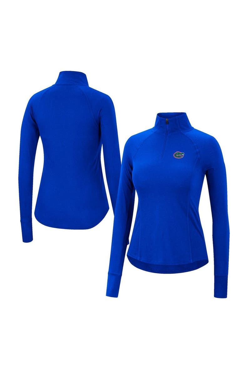 COLOSSEUM Women's Colosseum Royal Florida Gators Core Quinn Raglan Quarter-Zip Top, Main, color,