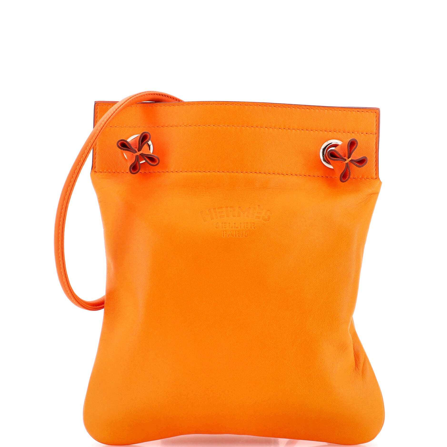 Aline Bag Milo Lambskin and Swift Mini, Main, color, Orange