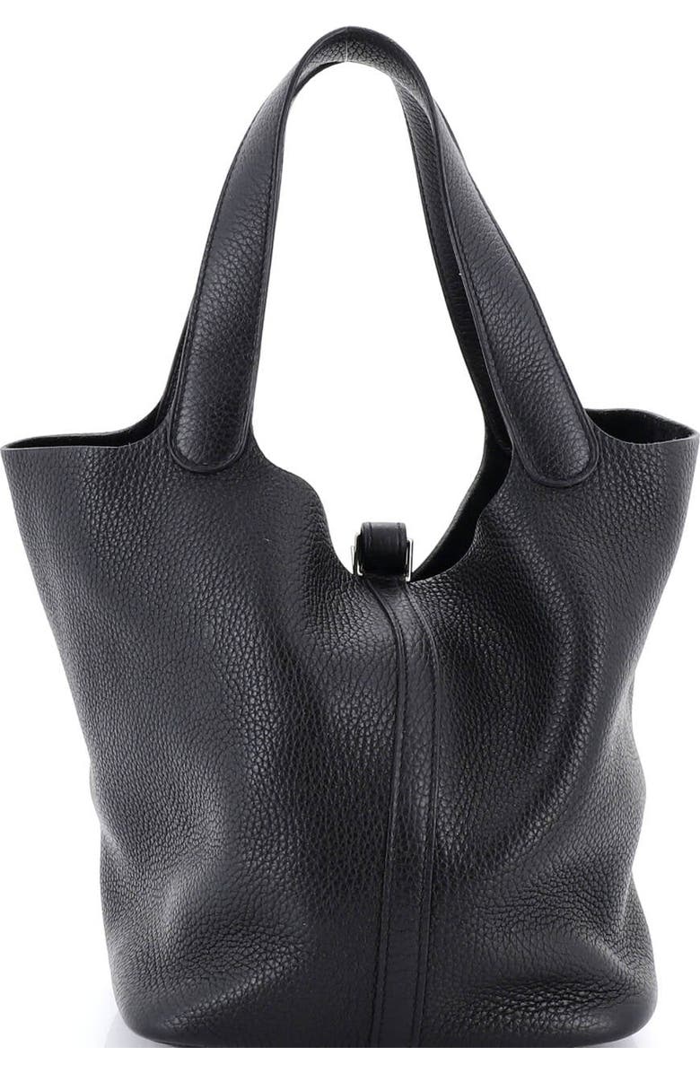 Pre-Owned Hermes Picotin Lock Bag Clemence MM, Alternate, color, Noir