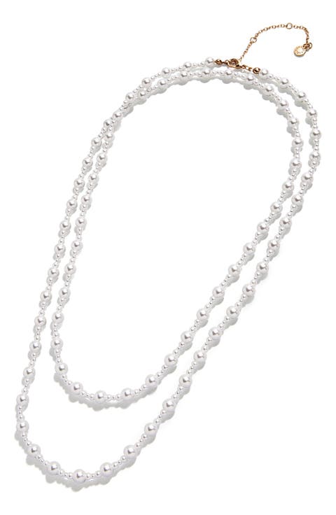 Kai Faux Pearl Long Necklace