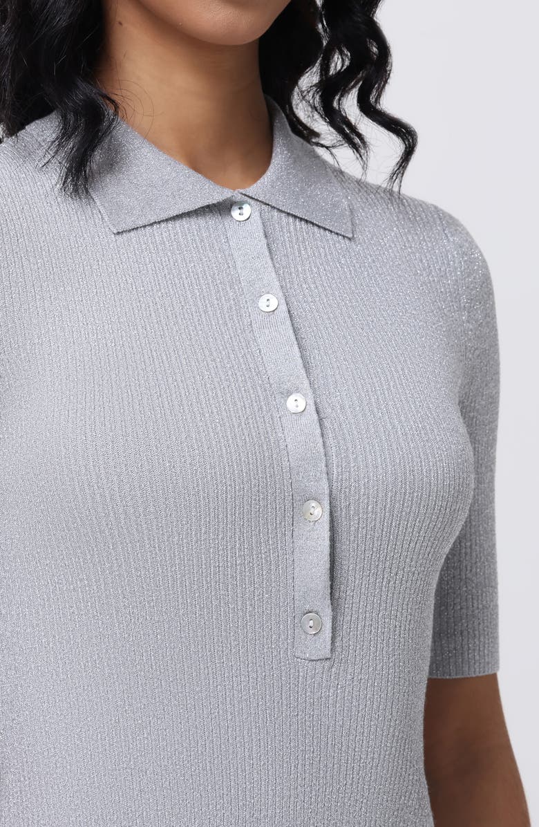 525 Ophelia Metallic Rib Polo, Alternate, color, 