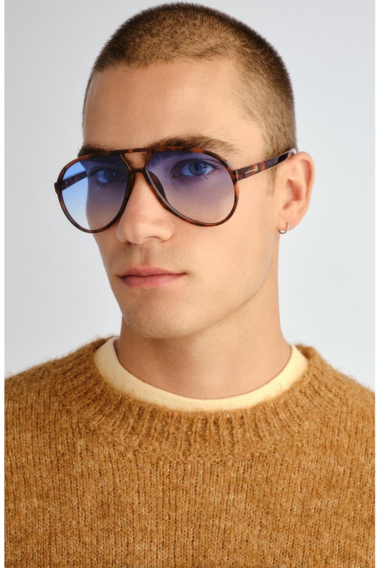 Skyveil Aviator Sunglasses, Alternate, color, AMBER TORT