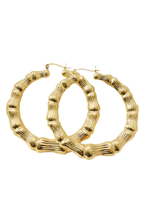 The Bamboo Hoop Earrings