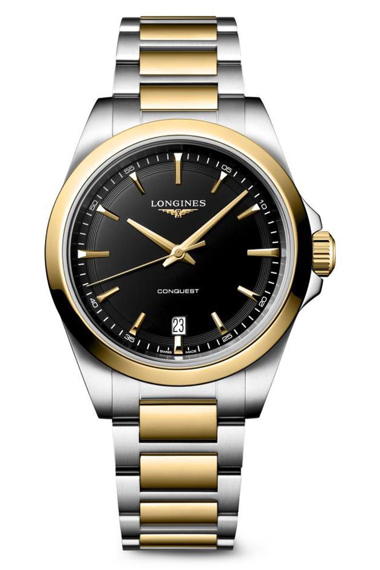Conquest Bracelet Watch, 38mm, Main, color, BLACK