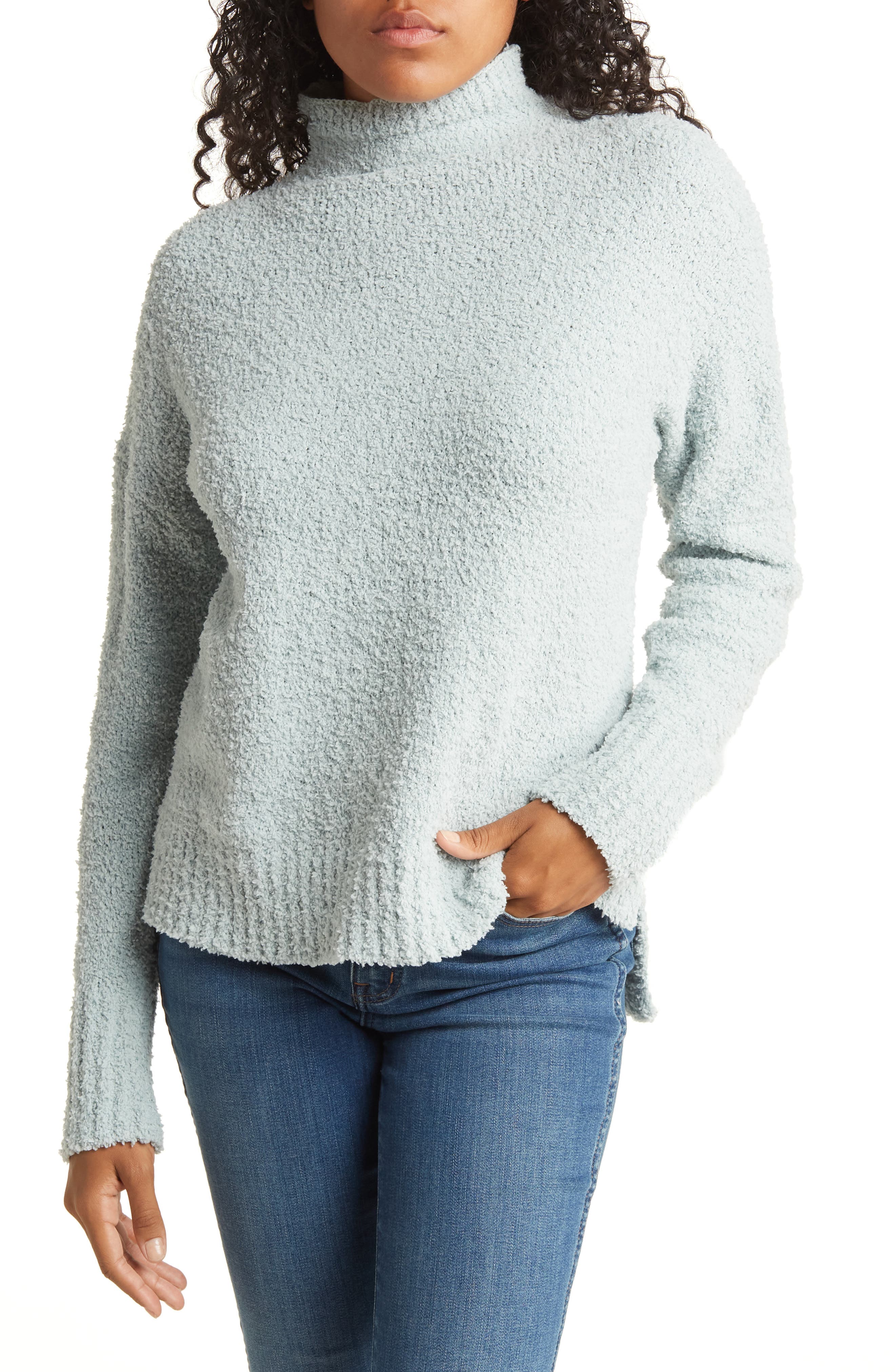 T Tahari Mock Neck Chenille Popcorn Sweater (Women) | Nordstromrack