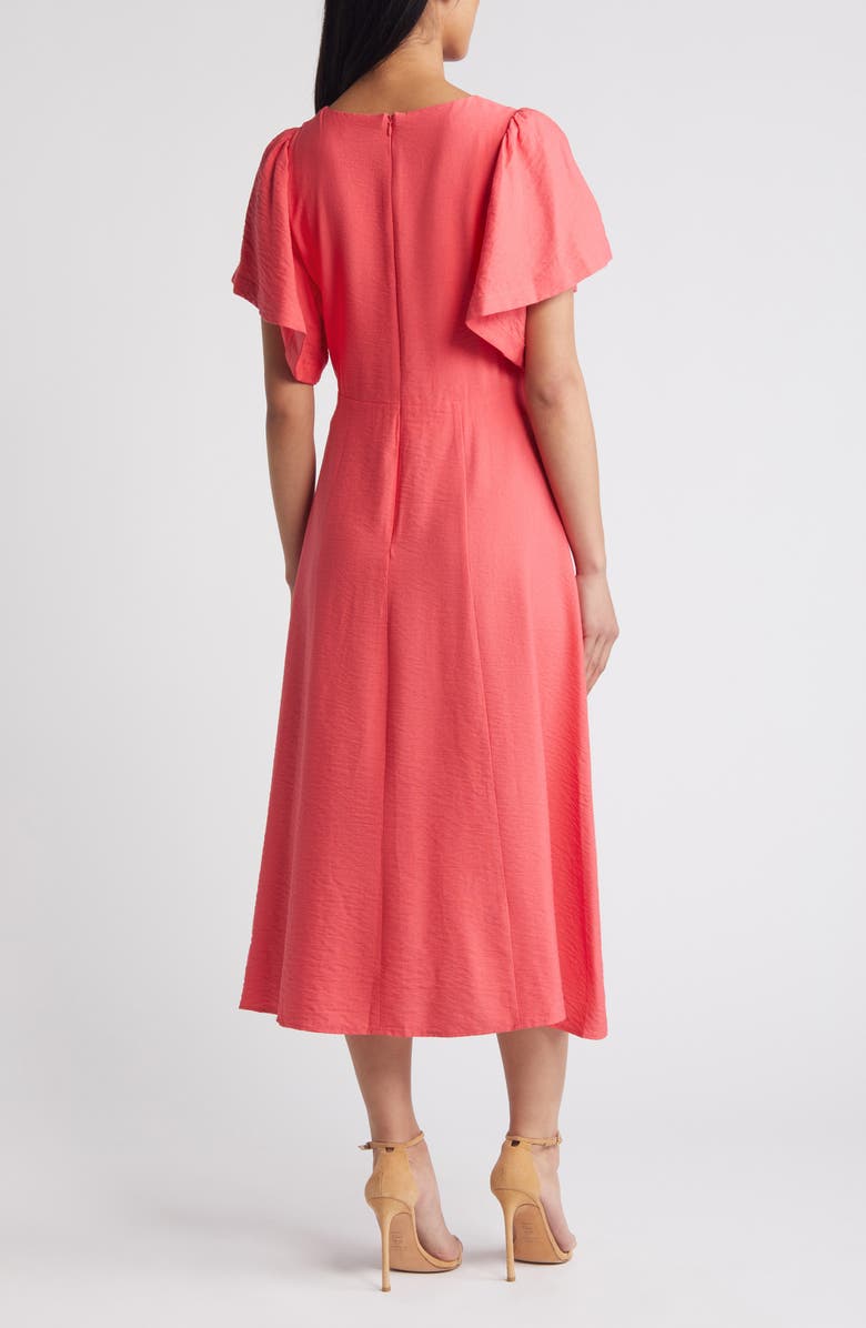 DKNY Flutter Sleeve Crinkle Dress, Alternate, color,