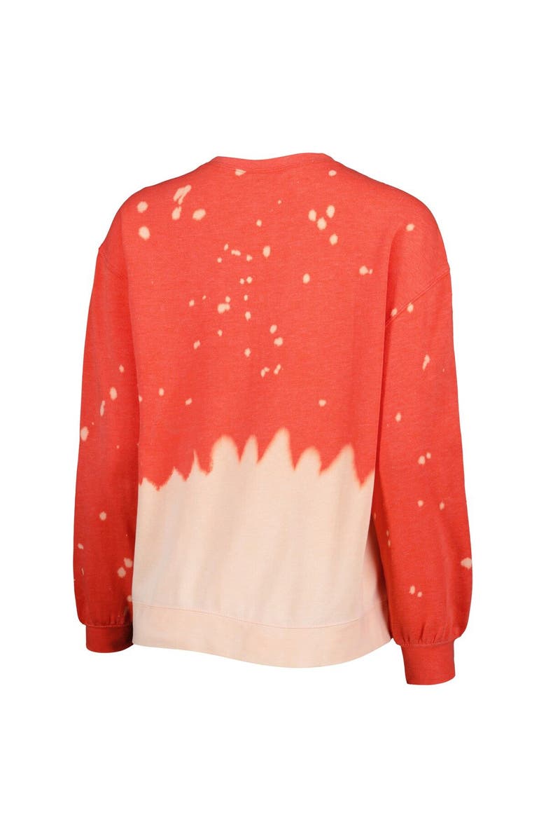 GAMEDAY COUTURE Women's Gameday Couture Scarlet Ohio State Buckeyes Twice As Nice Faded Dip-Dye Pullover Long Sleeve Top, Alternate, color, Red