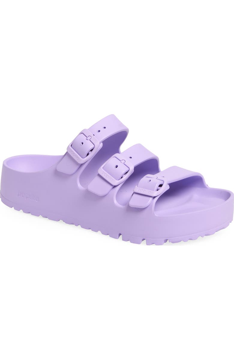 Birkenstock Papillio by Birkenstock Florida Platform Flex Essentials Slide Sandal, Main, color, Crocus