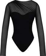 HOUSE OF CB Orelia Draped Mesh Bodysuit