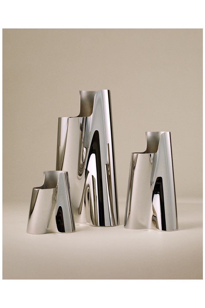 Lituus Stainless Steel Floor Vase, Alternate, color, STEEL