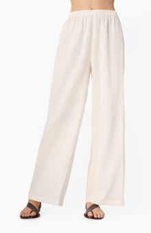 Lima Metallic Stripe Wide Leg Cotton Pants