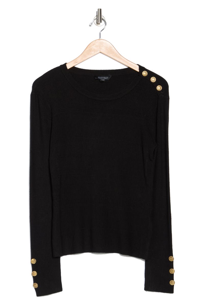 Ellen Tracy Stripe Ribbed Sweater, Alternate, color, 