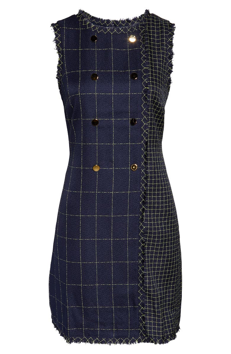 Julia Jordan Double Breasted Tweed Shirtdress, Alternate, color, 