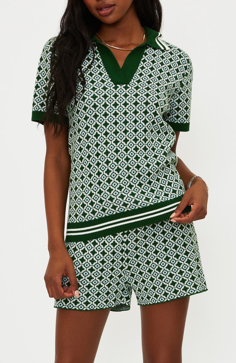 Beach Riot Giana Polo Sweater, Main, color, Racquet Club Green