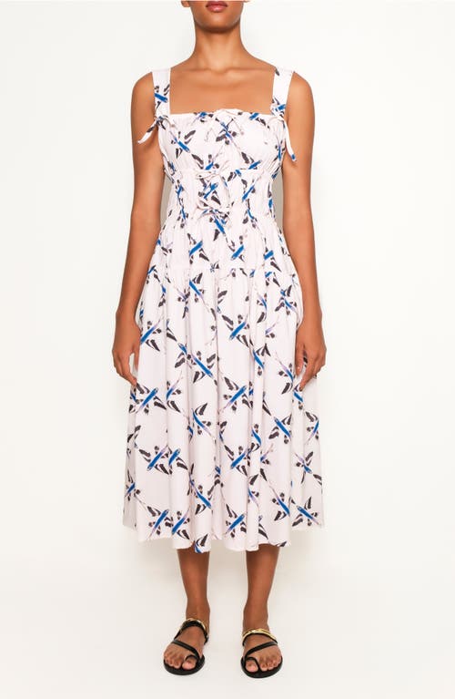 THE LULO PROJECT THE LULO PROJECT BAHIA TIE SLEEVELESS MIDI DRESS 