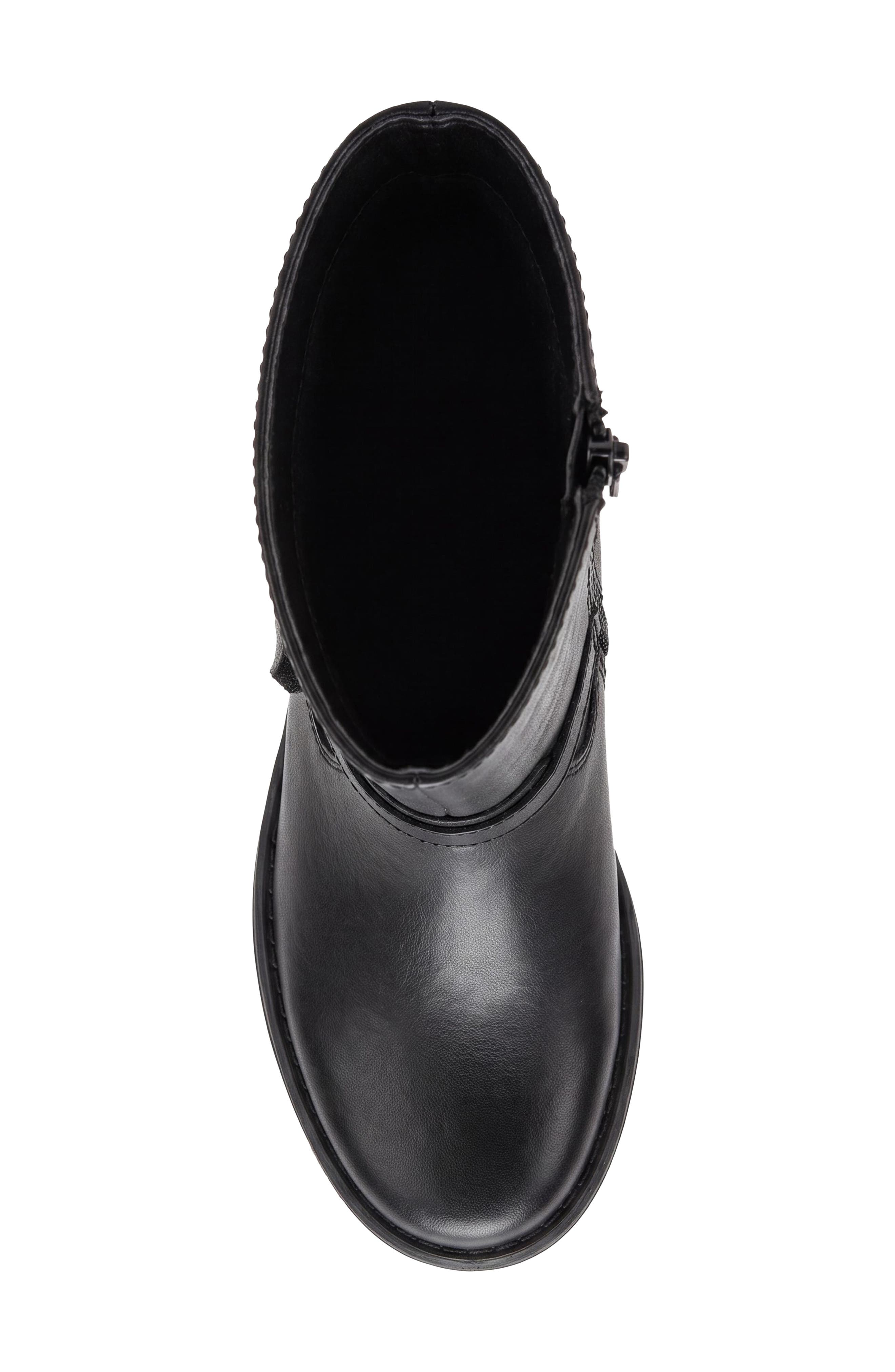 Kids' Galloway Faux Leather Tall Boot, Alternate, color, BLACK