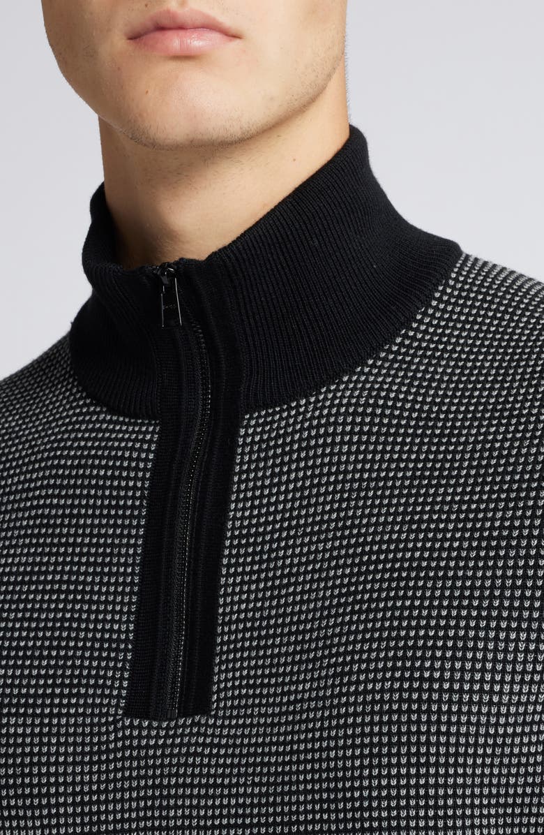 BOSS H-Dambino Wool Blend Quarter Zip Sweater, Alternate, color, 
