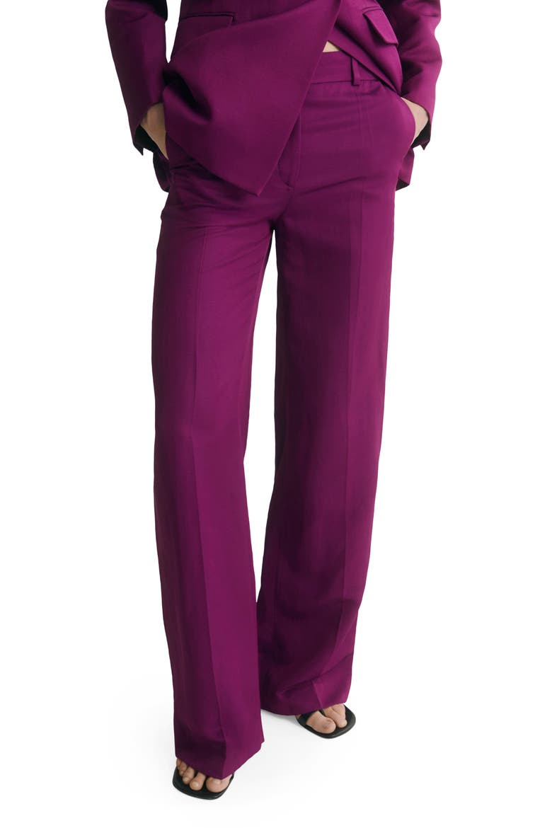 Straight Leg Suit Trousers, Main, color, FUCHSIA