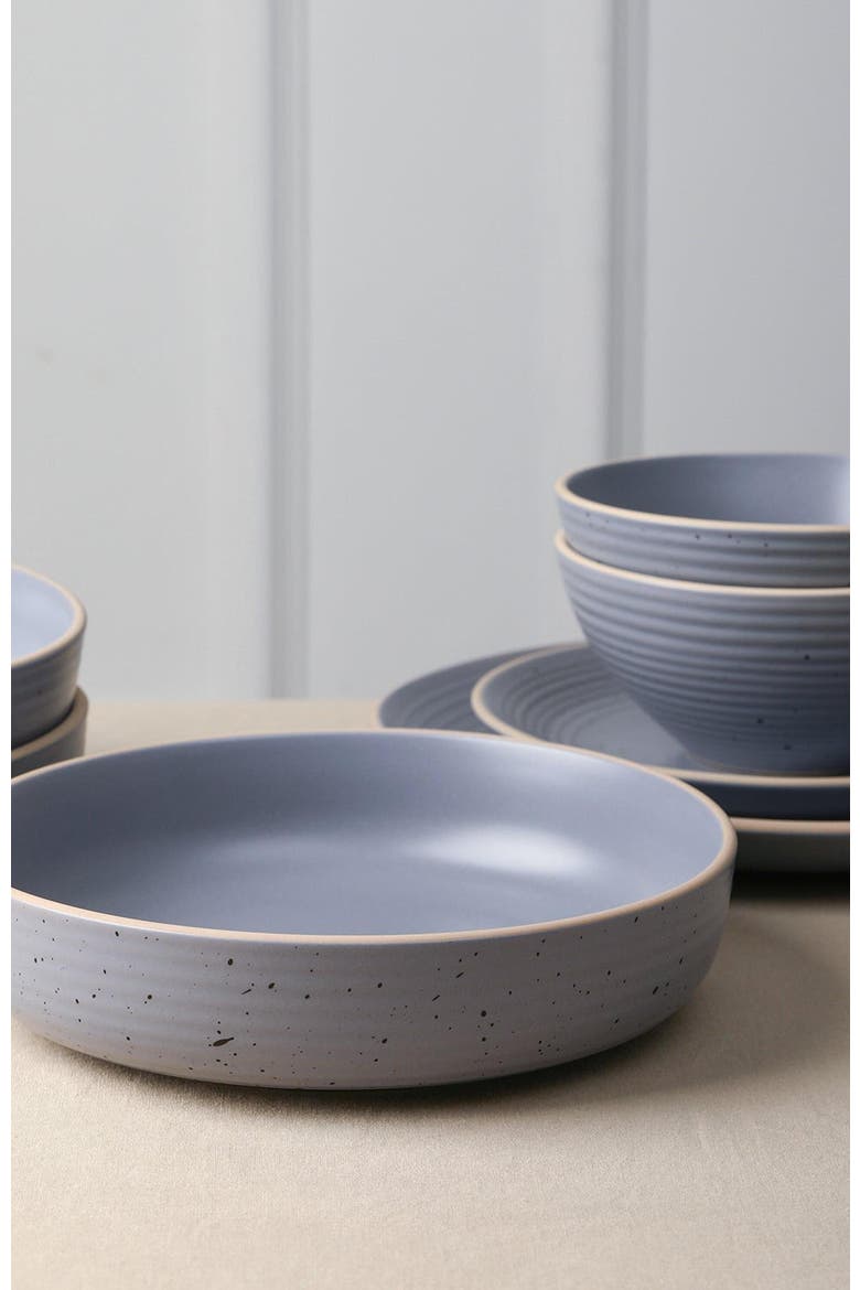 Lauren Stoneware 16-Piece Dinnerware Set, Alternate, color, Light Gray