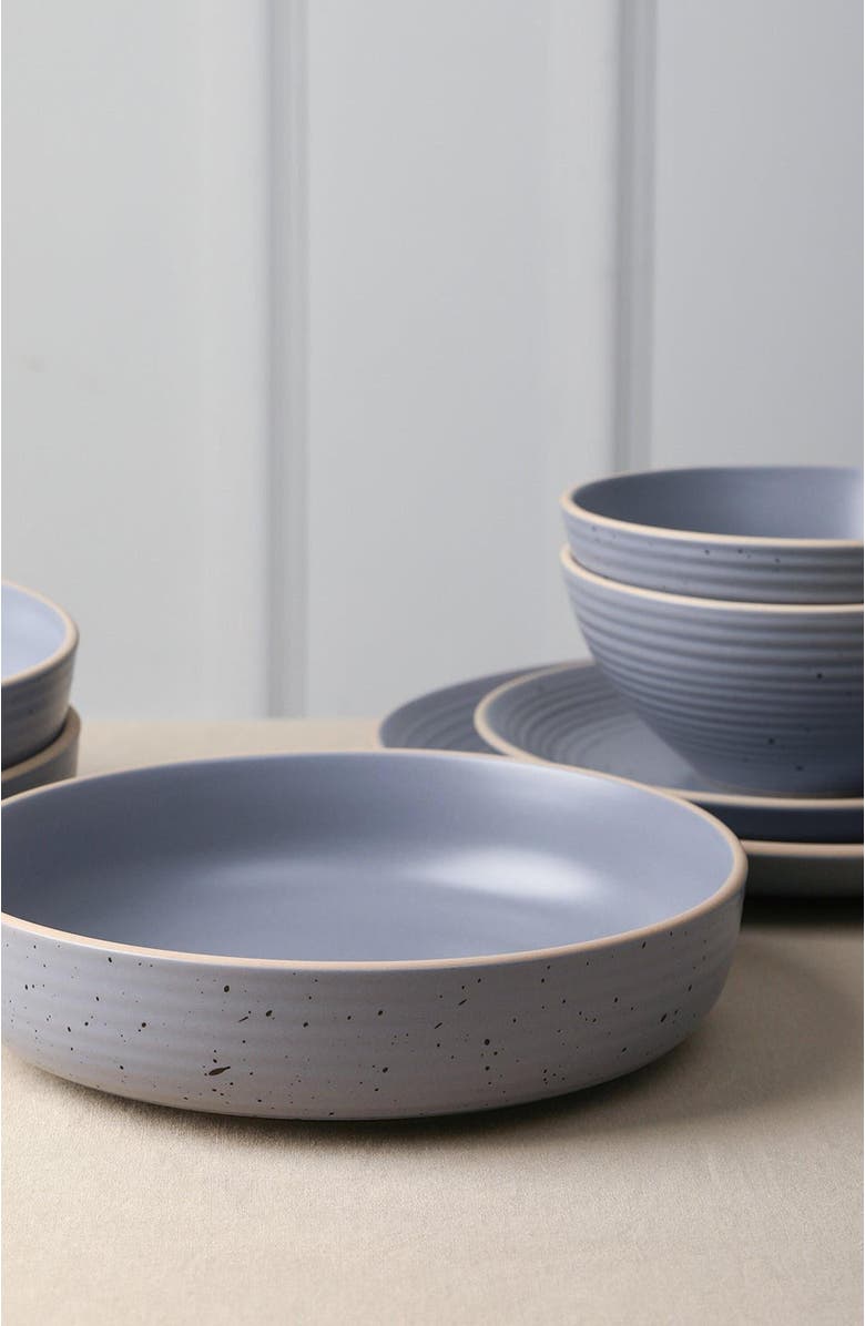 Stone Lain Lauren Stoneware 16-Piece Dinnerware Set, Alternate, color, Light Gray