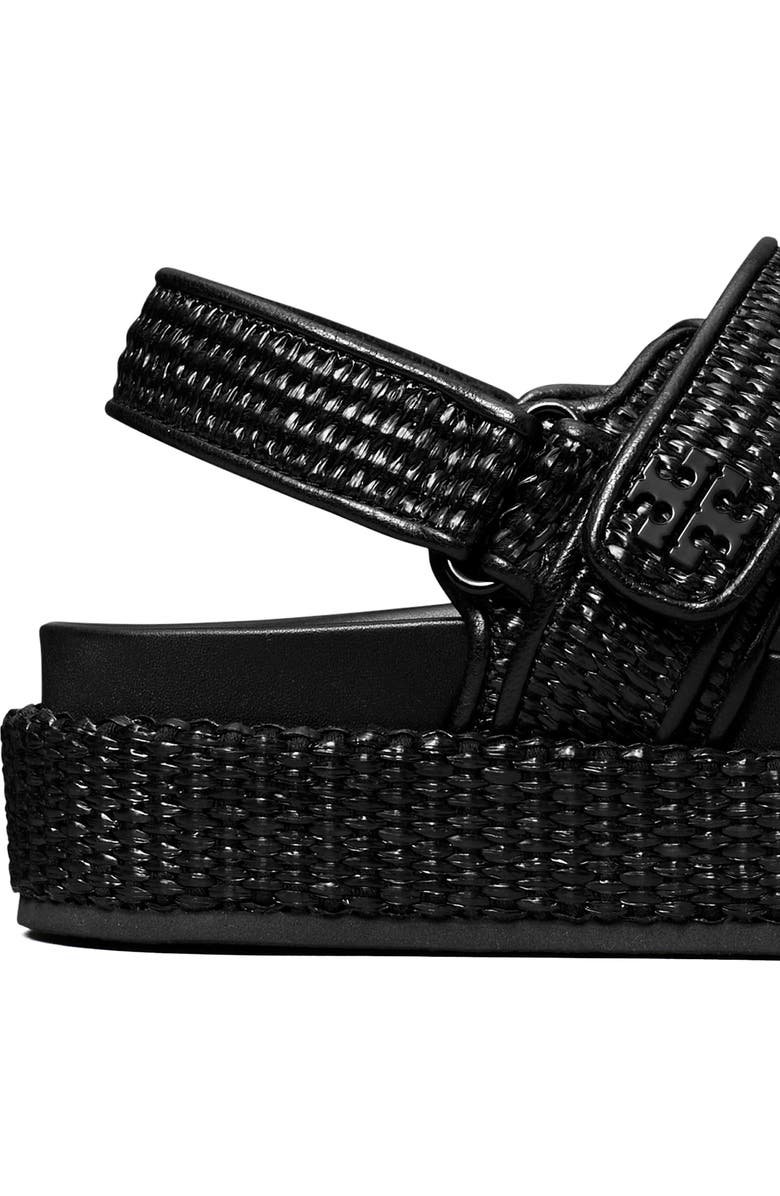 Tory Burch Kira Platform Sport Sandal, Alternate, color, Black