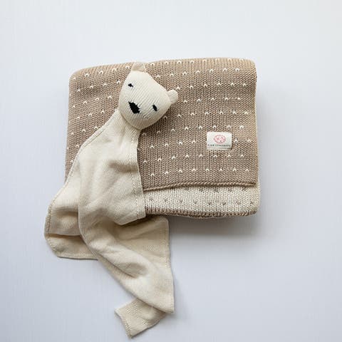Dainty Dots baby blanket and lovie set