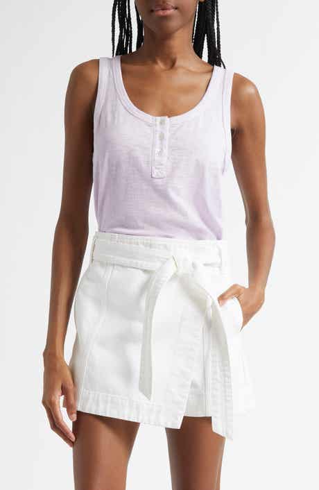 Veronica Beard Harrison Cotton Henley Tank