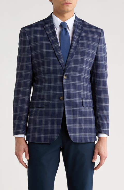 Slim Fit Plaid Blazer (Regular, Short, Long & Big)
