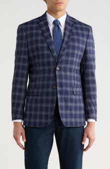 Gino Vitale Slim Fit Plaid Blazer