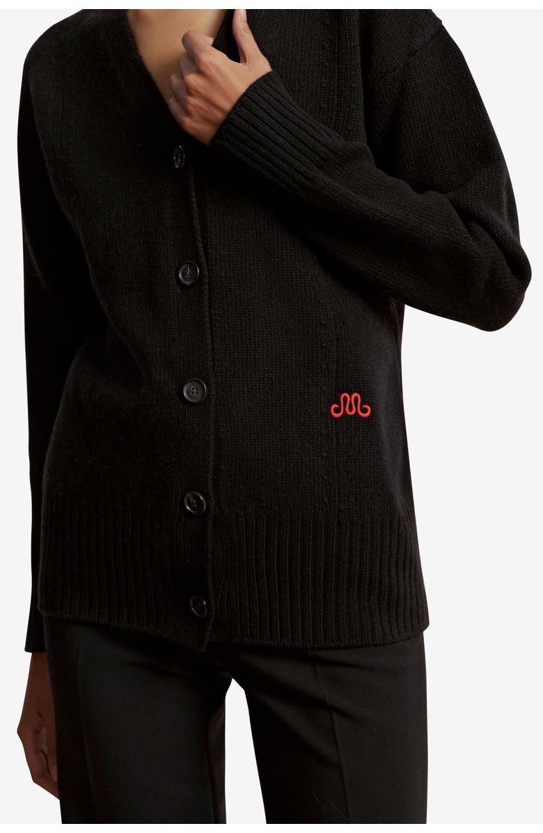 Marina Moscone Waisted Cardigan, Alternate, color, Black