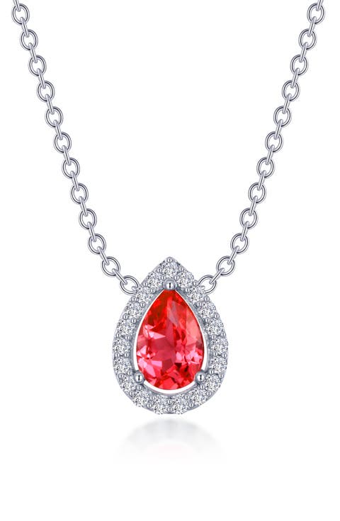 Fancy Lab Grown Sapphire Pendant Necklace