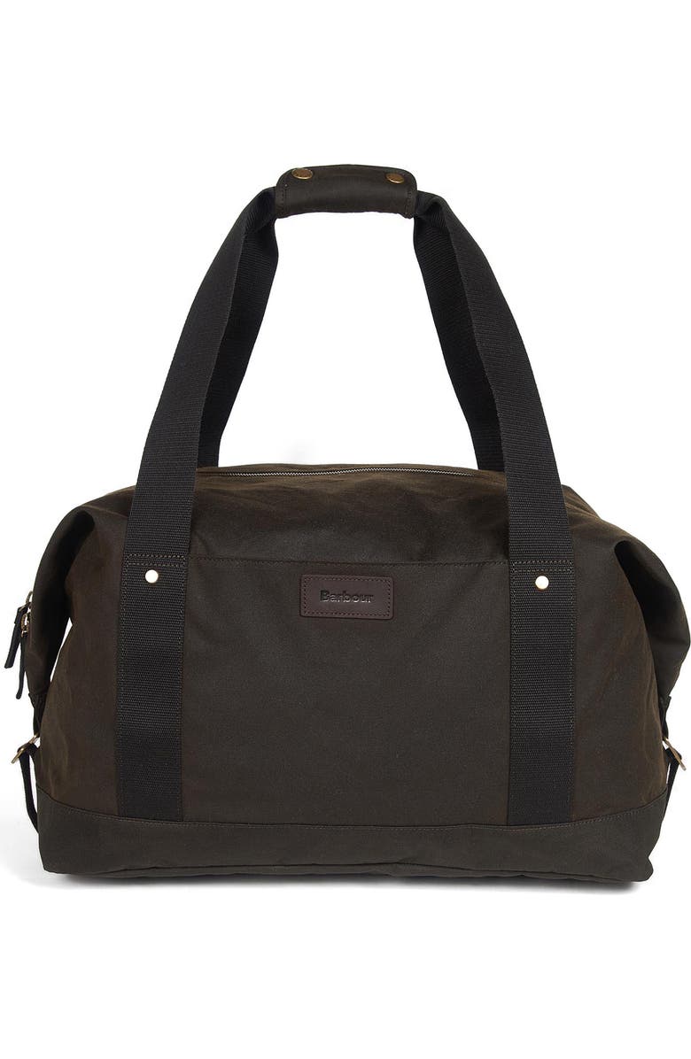 Barbour Essential Wax Cotton Holdall Bag, Main, color,
