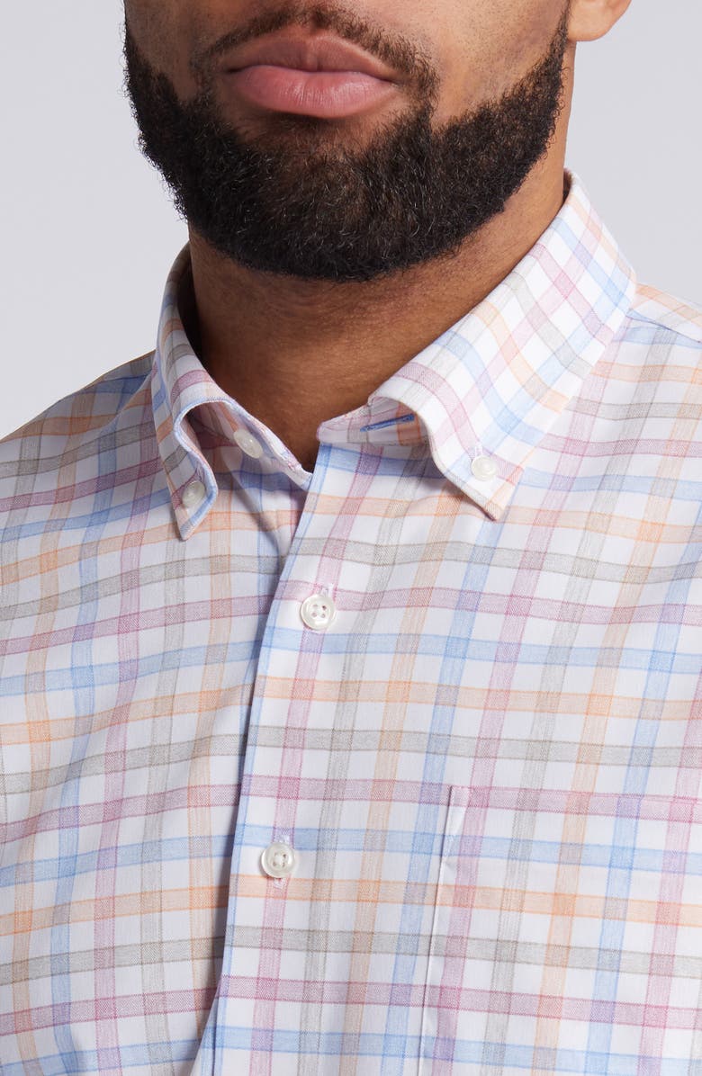 johnnie-O Scull Check Performance Button-Down Shirt, Alternate, color, 