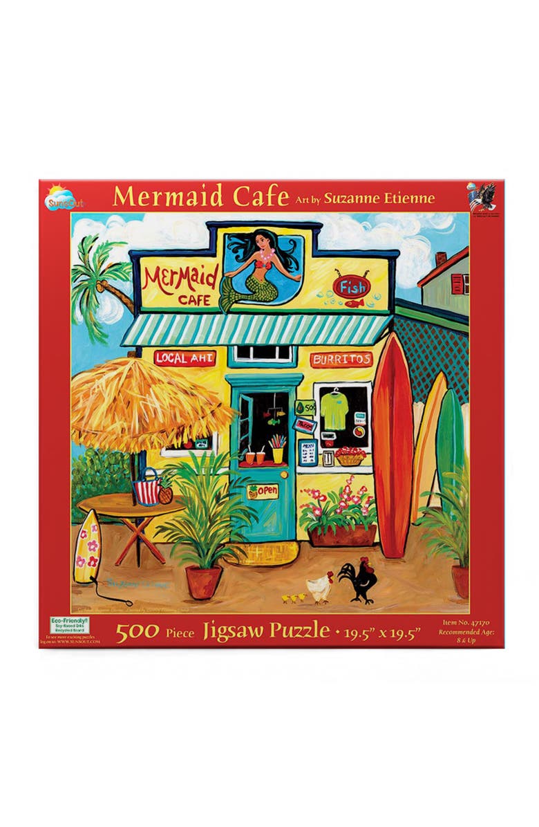 Sunsout Mermaid Cafe 500 piece Jigsaw Puzzle for Adults, Alternate, color, Multicolor