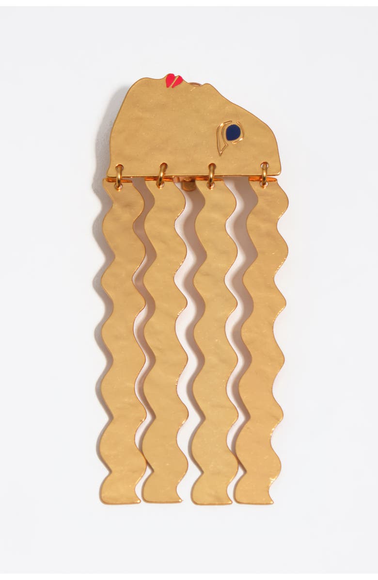 Bimba y Lola Matte Silhouette Earrings, Alternate, color, Gold