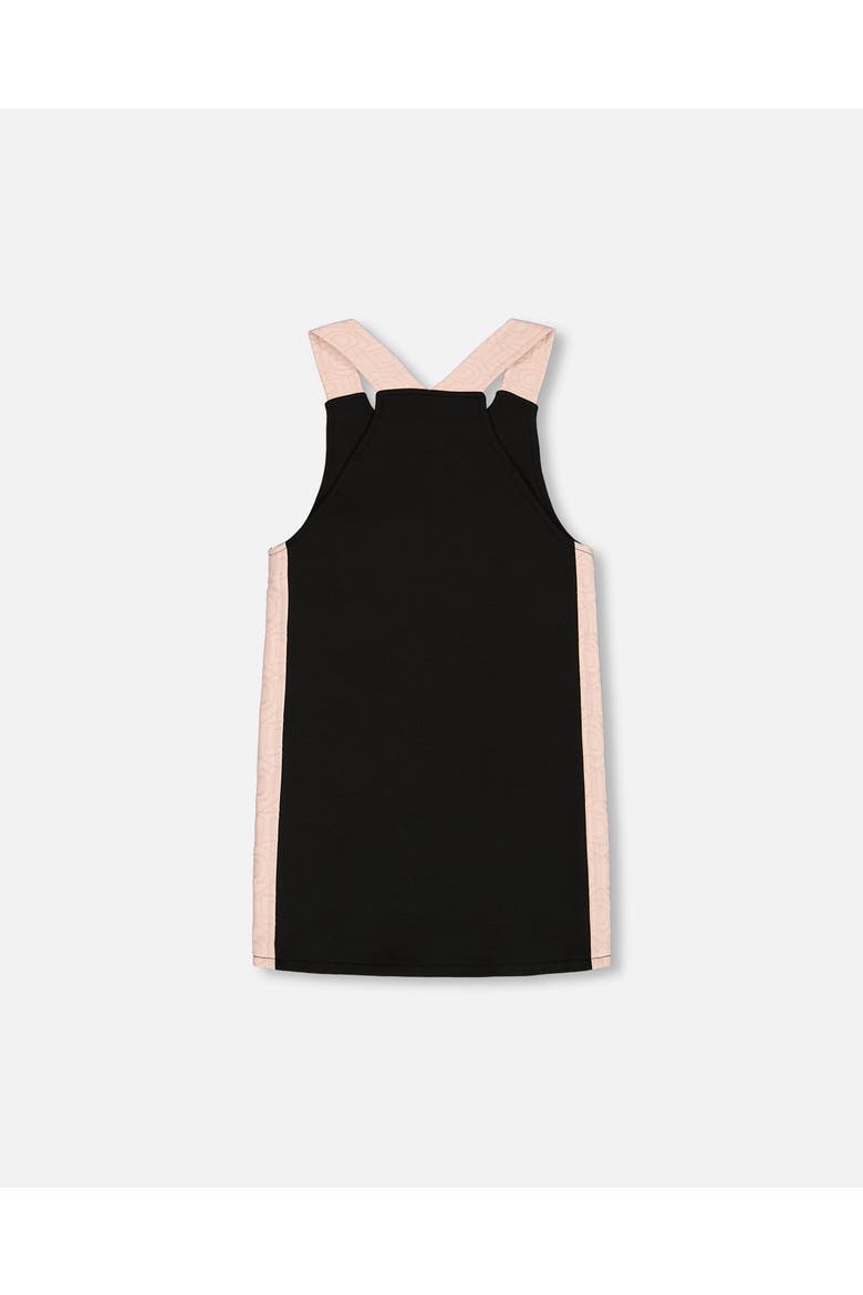 Little Girl's Jumper Dress With Contrast Band Black, Alternate, color, Anthracite
