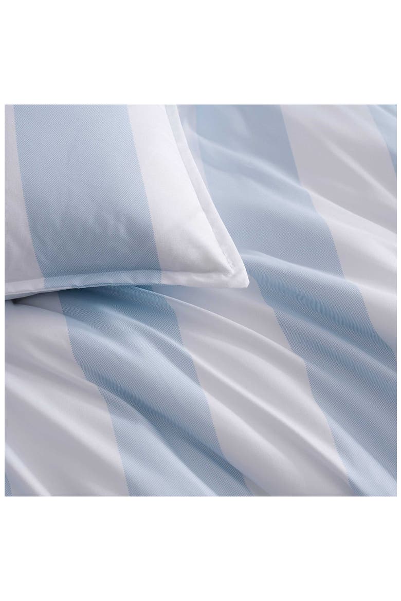 Berkely Stripe Comforter & Shams Set, Alternate, color, WHITE/ BOATHOUSE BLUE