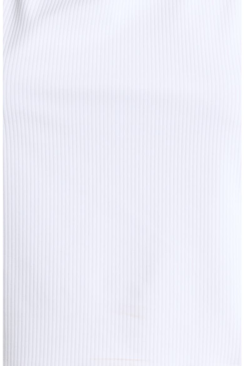 Rib Funnel Neck Sleeveless Top, Alternate, color, BRILLIANT WHITE