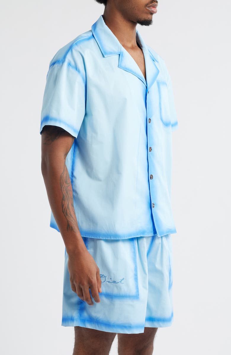 DIET STARTS MONDAY Ocean Spray Cotton Camp Shirt, Alternate, color, Blue