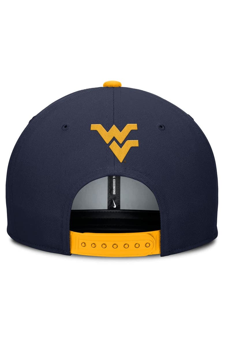 Nike Men's Nike Navy/Gold West Virginia Mountaineers 2025 Sideline Campus Pro Local Snapback Hat, Alternate, color, Navy