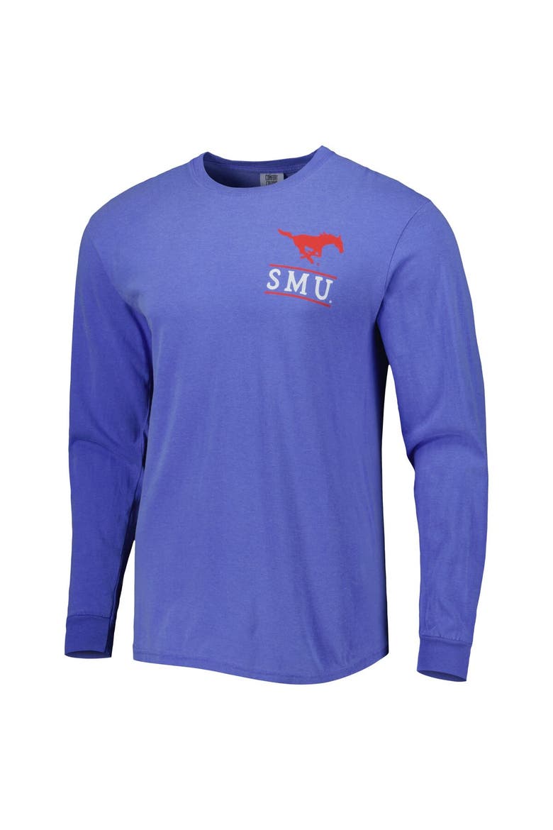 Men's Royal SMU Mustangs Circle Campus Scene Long Sleeve T-Shirt, Alternate, color, Royal