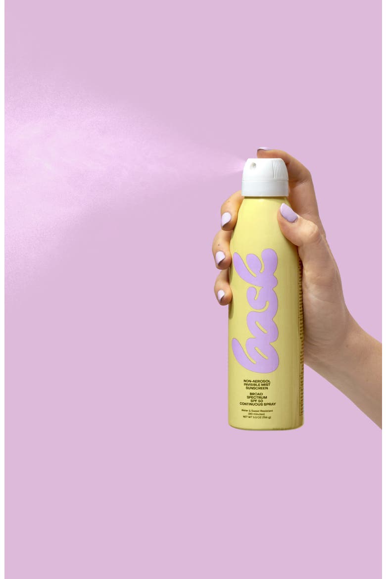 Non-Aerosol Invisible Mist Sunscreen Broad Spectrum SPF 50 Continuous Spray, Alternate, color, NO COLOR