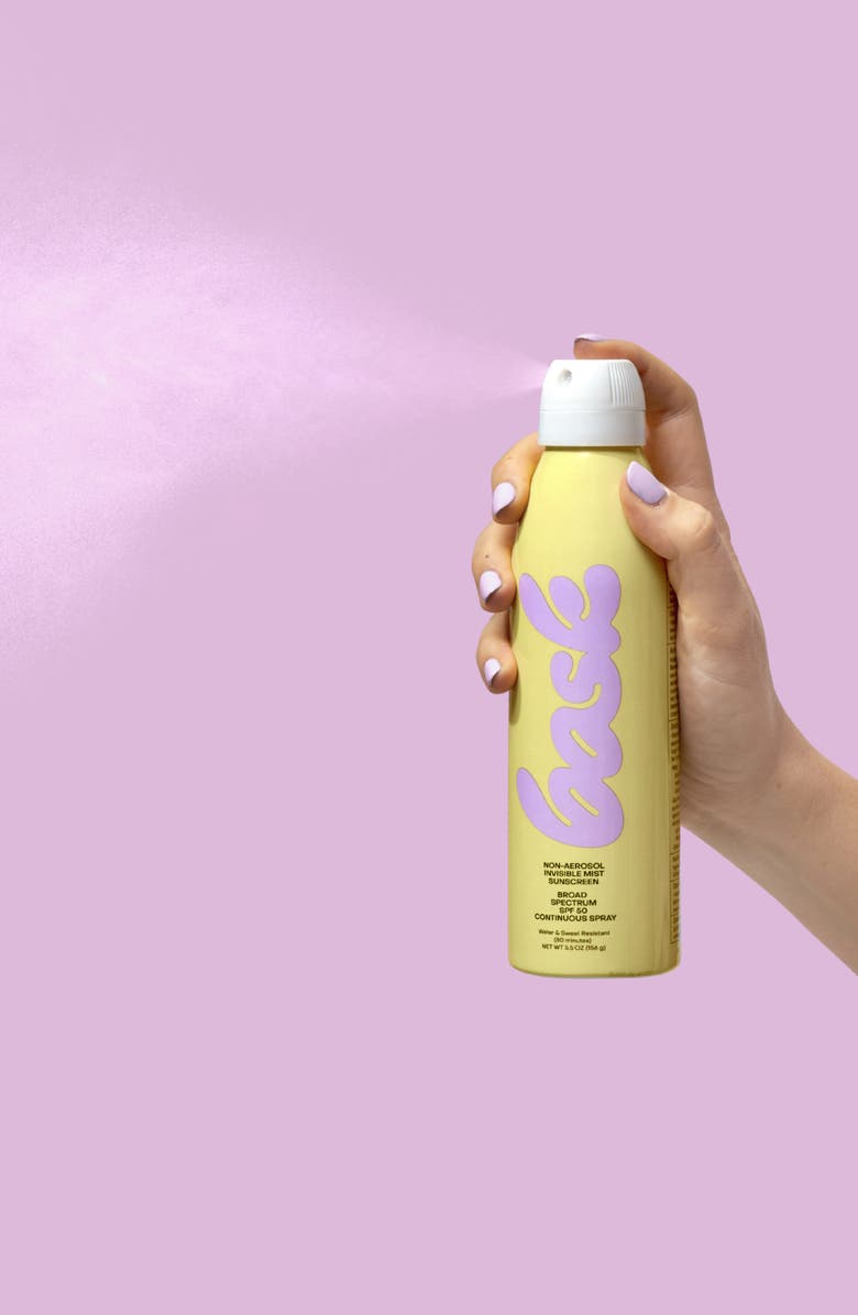 Bask Non-Aerosol Invisible Mist Sunscreen Broad Spectrum SPF 50 Continuous Spray, Alternate, color, 