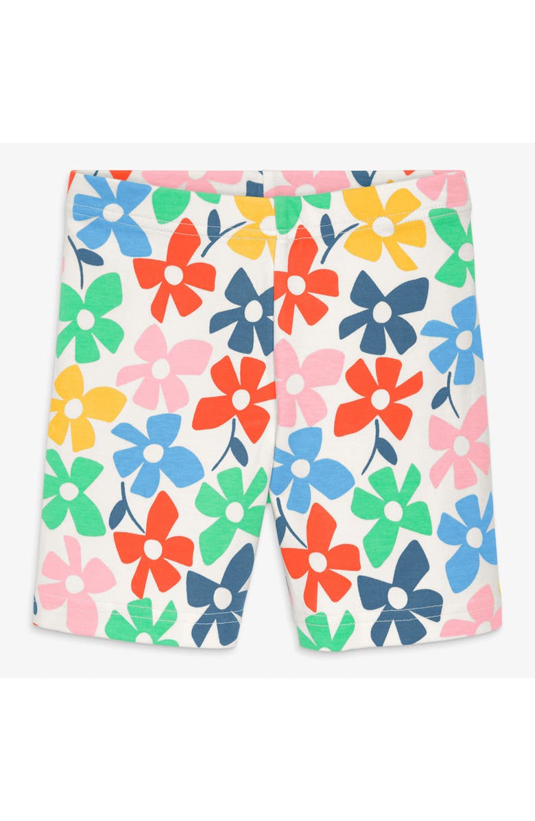 Primary Kids Organic Pj Short In Rainbow Blooms, Main, color, Ivory Rainbow Spring Blooms